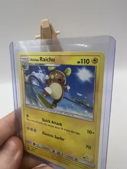 Pokemon Card Alolan Raichu SM65 Black Star Promo Non Holo L/P - Image 3