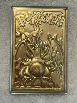 Pokemon Charizard 1999 Burger King 23K Gold Plated Trading Card - Image 3