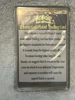 Pokemon Charizard 1999 Burger King 23K Gold Plated Trading Card - Image 4