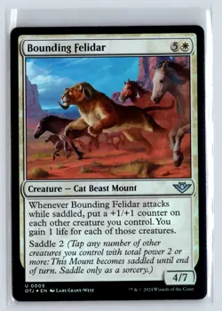 FOIL Bounding Felidar Outlaws of Thunder Junction - MTG Magic the Gathering Card - Image 1