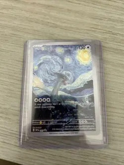 Pokemon Lugia Starry Night Van Gogh Beautiful Moon ACG Star Trading Card NM - Image 1