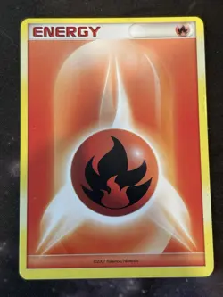 Card Pokemon Nintendo Fire Energy 2007 Unnumbered MP - Image 1