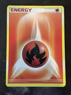 Card Pokemon Nintendo Fire Energy 2007 Unnumbered MP - Image 1