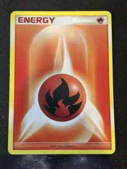 Card Pokemon Nintendo Fire Energy 2007 Unnumbered MP - Image 1