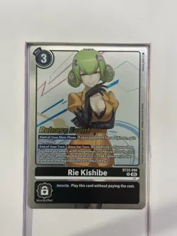 *PR BT22-090 Rie Kishibe Digimon Card Game TCG Bandai - Image 1