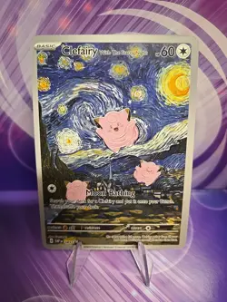 Pokemon Clefairy Starry Night Van Gogh Beautiful Moon ACG Star Trading Card NM - Image 1