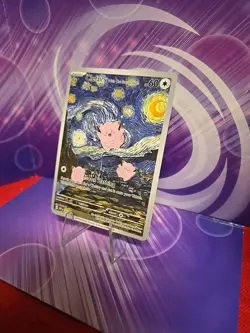 Pokemon Clefairy Starry Night Van Gogh Beautiful Moon ACG Star Trading Card NM - Image 3