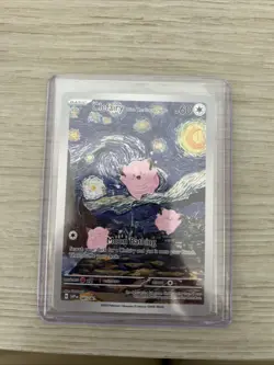 Pokemon Clefairy Starry Night Van Gogh Beautiful Moon ACG Star Trading Card NM - Image 1