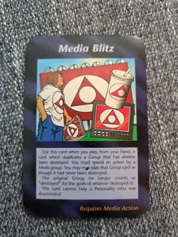 Media Blitz INWO Illuminati New World Order Card Game Unlimited Common - Image 1