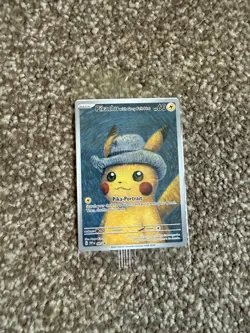 Pokemon x Van Gogh: Pikachu with Grey Felt Hat SVP 085 Promo Card - Sealed - Image 1