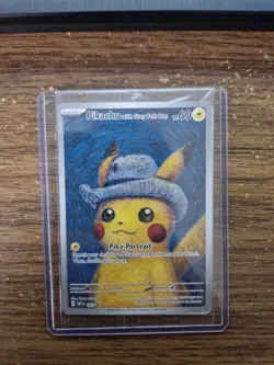 Pokemon x Van Gogh: Pikachu with Grey Felt Hat SVP 085 Promo Card - Sealed - Image 1