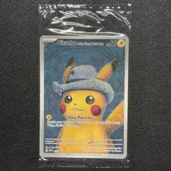 Pokemon x Van Gogh: Pikachu with Grey Felt Hat SVP 085 Promo Card - Sealed - Image 1