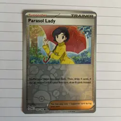 Parasol Lady #169/182 SV Paradox Rift 2023 Reverse Holo Common Pokemon TCG Card - Image 1
