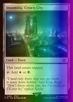 NM Foil Insomnia, Crown City, MTG, Final Fantasy, Magic the Gathering, 282 - Image 1