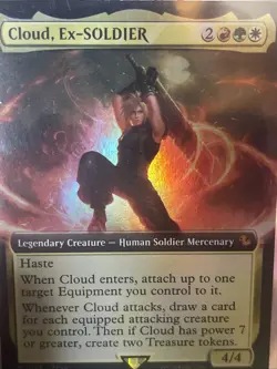 Cloud, Ex-SOLDIER Extended Art Foil - FIC 0168 NM - MTG Magic - Image 3