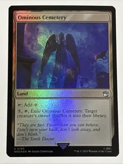 MTG Universes Beyond: Doctor Who Ominous Cemetery Foil 0189 NM - Image 1