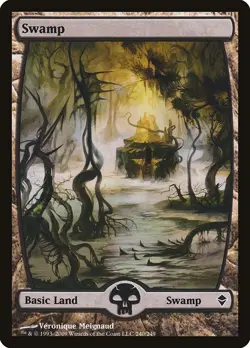Lot of 20x Swamp #240 - ZEN Zendikar Full Art Land MTG Magic LP/PL - Image 1