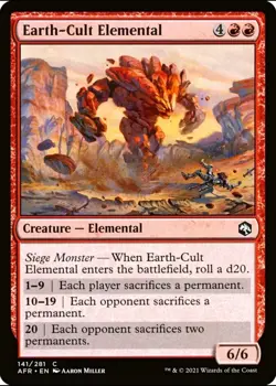 X 1 Earth-Cult Elemental NM Adventures In The Forgotten Realms 141 MTG - Image 1