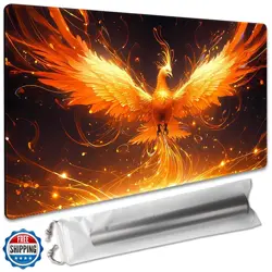 Board Game 14x24in MTG Playmat Compatible for OCG CCG RPG TCG Playmats (Fire - Image 1