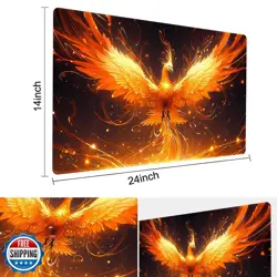 Board Game 14x24in MTG Playmat Compatible for OCG CCG RPG TCG Playmats (Fire - Image 3