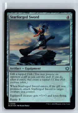 FOIL Starforged Sword Bloomburrow Uncommon - MTG Magic the Gathering Card - Image 1