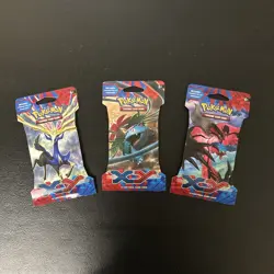Pokemon TCG: XY Base Set Sleeved Booster Pack Lot Of 3x in Mint Condition NFS - Image 1