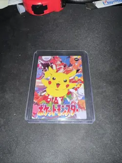 Pokemon Pocket Monsters Vending Prism Holo Vintage Sticker #199 PIKACHU rare - Image 1
