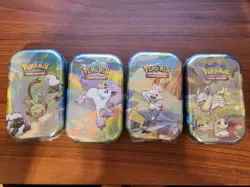 Lot of 4 H24 Pokemon Collectors Galar Pals Mini Tins 2020 SEALED Pokemon Center - Image 1