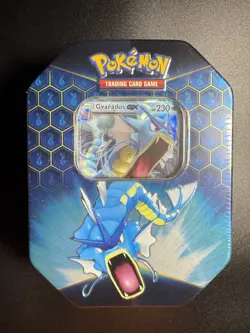 Pokemon TCG Hidden Fates Gyarados GX Tin NEW & Factory Sealed - Image 1