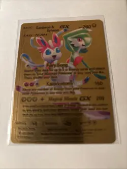 Gardevoir & Sylveon GX 130/234 HP260 TAG TEAM Pokemon Gold Foil Fan Art Card - Image 1