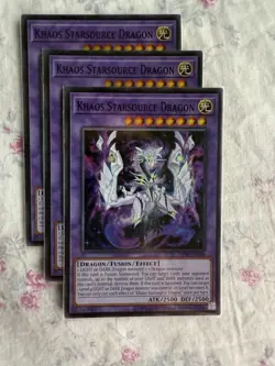 Yugioh OTS Tournament Pack 28 OP28-EN008 Khaos Starsource Dragon x3 Playset - Image 1