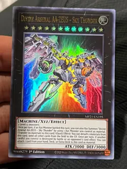 Yugioh Divine Arsenal AA-ZEUS-Sky Thunder MP21-EN195 Ultra Rare 1st Ed LP - Image 1
