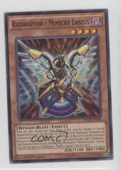 Raidraptor - Mimicry Lanius 1st Ed. YuGiOh Wing Raiders #WIRA-EN020 0yj1 - Image 1