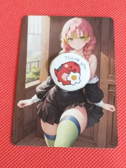 Mitsuri Kanroji Goddess Anime Waifu Girl Holo Card - Image 2
