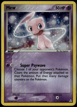 Mew Holo 111/110 - ex Holon Phantoms 2006 LP Pokemon Card SWIRL - Image 1