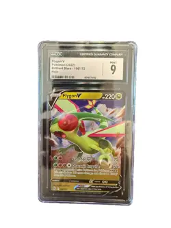 Pokemon Swsh09: Brilliant Stars Ultra Rare Holo Card Flygon V 106/172 CGC Mint 9 - Image 1