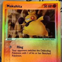Makuhita 57/109 Reverse Holo EX Ruby & Sapphire Pokemon Card Vintage 2003 NM - Image 2