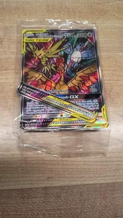 Moltres Zapdos & Articuno GX SM210 MISCUT ERROR AND Double Crimp And Extra Card - Image 1