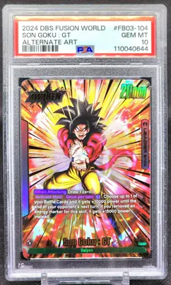 2024 DRAGON BALL SUPER CARD GAME FUSION WORLD RAGING ROAR SON GOKU : GT PSA 10 - Image 1