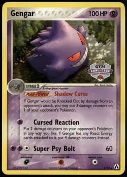 Gengar Gym Challenge Stamp 5/92 - ex Legend Maker 2005 LP Pokemon Card - Image 1