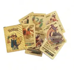 55Pcs Pokemon Card Foil GOLD PACK CARDS TCG GX Vmax GX Card Charizard Rare - Image 1