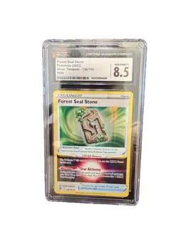 Forest Seal Stone 156/195 Silver Tempest Holo Rare Trainer Card CGC 8.5 NM Mint - Image 1