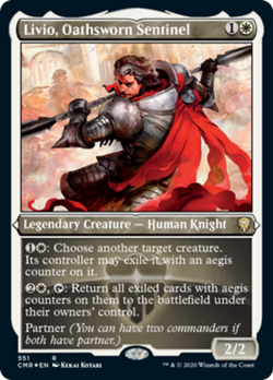 Livio, Oathsworn Sentinel (Showcase) FOIL Commander Legends PLD CARD ABUGames - Image 1