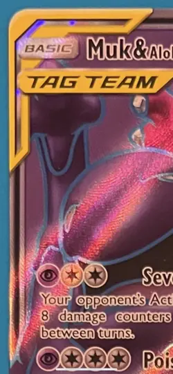 Muk & Alolan Muk GX Full Art Holo Card 196/214 Sm-Unbroken Bonds Ultra Rare - Image 4