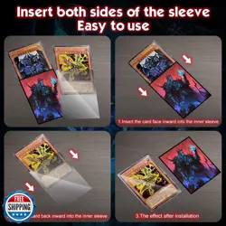 100 Pack TCG/MTG Card Sleeves, Matte Art Card Sleeves, Matte Back and Gloss F - Image 3