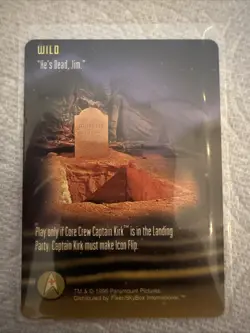 Star Trek The Card Game "He's Dead, Jim." Near-Mint/NM Promo - Image 1