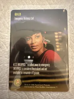 Star Trek The Card Game Emergency Distress Call Lightly-Played Promo - Image 1