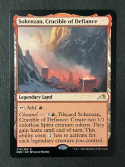 MTG Kamigawa: Neon Dynasty #276 Sokenzan, Crucible of Defiance Land NM - Image 1