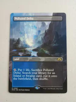Magic The Gathering Polluted Delta - Borderless Modern Horizons 3 MTG NM 0356 - Image 1
