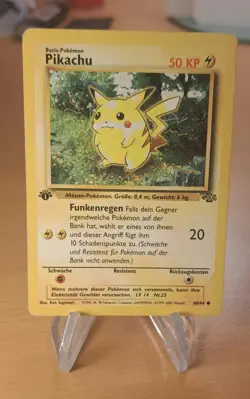 2000 Pikachu 60/64 1st Edition DE Jungle WotC 2000 Common Pokemon - Image 1